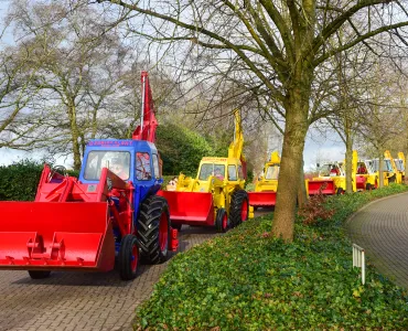 Cavalcade of JCB backhoe loaders from down the ages