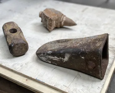 Typical tramp metal separated by a magnetic separator