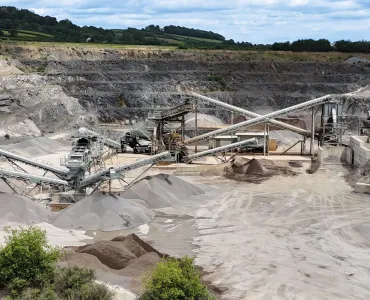 The recently installed wash plant at Glendinning’s Linhay Hill Quarry, in Devon
