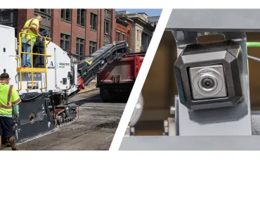 Astec are offering the SiteLine operator environmental awareness camera system as an option on Roadtec cold planers