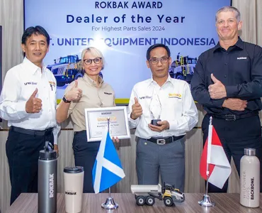 Rokbak have named their 2024 Dealer of the Year winners for sales and parts excellence