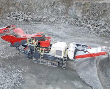 The new QH443E electric-driven tracked cone crusher