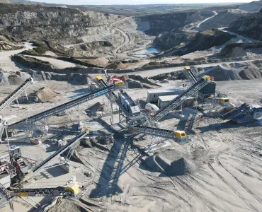 The new QMS-supplied conveying system and ancillaries at Goonvean Aggregates Melbur Quarry