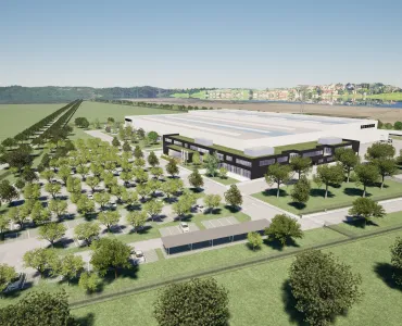 View of the future Liebherr driver’s cab assembly site at Nambsheim