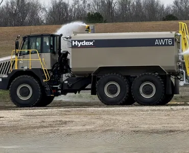 Rokbak haulers have been converted into water trucks by Hydex
