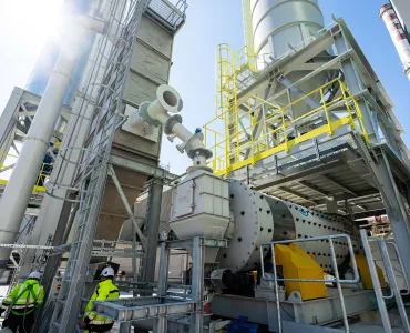 The new facility in Górażdże processes recycled concrete paste (RCP) recovered at the company’s first-of-its-kind recycling plant in Katowice, Poland