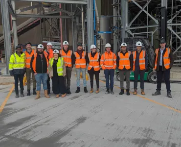 Material Evolution, CRH, CRH Ventures, and Tarmac at the Mevo A1 production facility in Llay, Wales