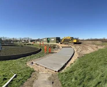 Fifteen cubic metres of graphene and micronized lime-enhanced concrete were laid at a Northumbrian Water wastewater treatment facility