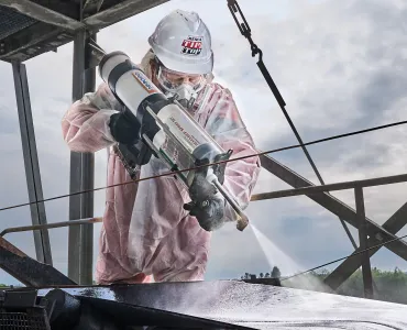 REMAREP Spray is applied using a pneumatic cartridge gun