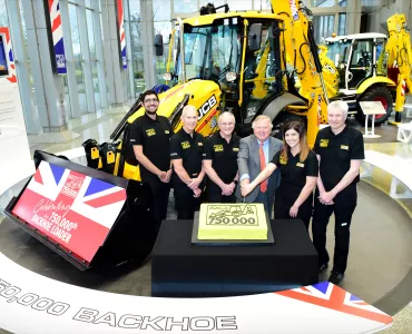 750,000th JCB backhoe loader