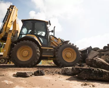 Cat 444 backhoe loader