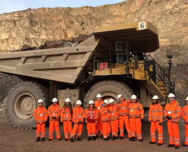 School visit to Aggregate Industries quarry