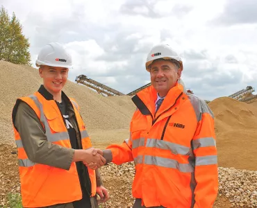 Apprentice Aidan Jeffreys and operations manager Peter Steffens