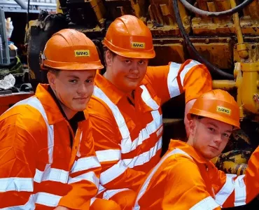 Banks Mining apprentices