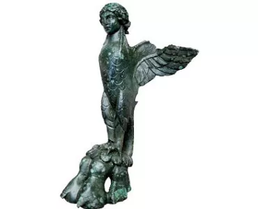 Roman copper-alloy sculpture of a harpy