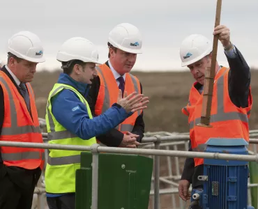 David Cameron at Sheehan Contractors' Dix Pit