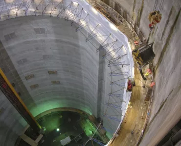 Slipform pour in Lee Tunnel