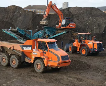 Doosan machines at work