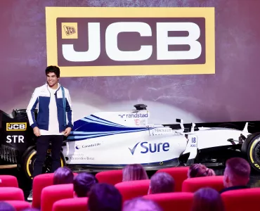 Lance Stroll at JCB