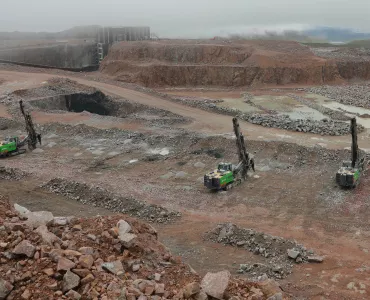 Epiroc C50 drill rigs at Glensanda