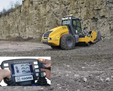 Remotely controlled Hamm compactor