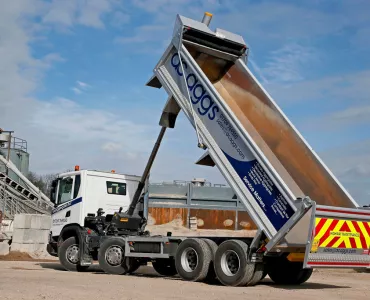 AC Aggregates tipper with Harsh FE tipping gear