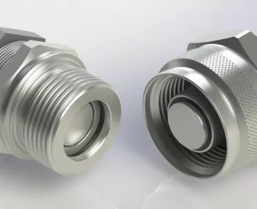 High-pressure flat-face screw couplings