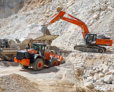 Hitachi ZW310-6 wheel loader and ZX350LC-6 excavator