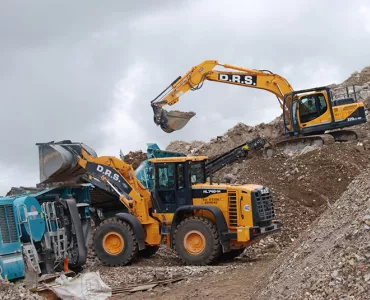 Hyundai wheel loader and excvator