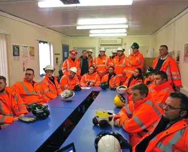 University of Derby students at Shotton surface mine