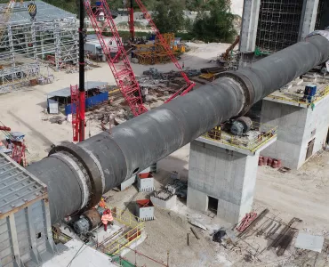 Rotary kiln installation