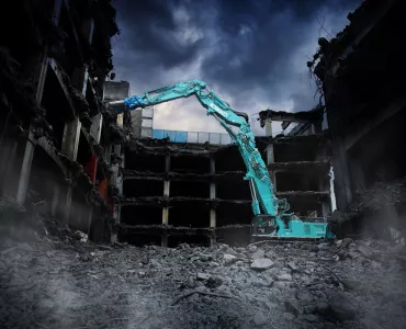 Kobelco SK1300DLC ultra-high-reach demolition excavator