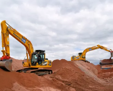 Komatsu HB215LC-1 hybrid excavator