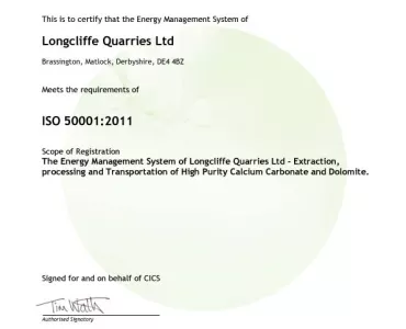 Longcliffe's ISO 50001 certification