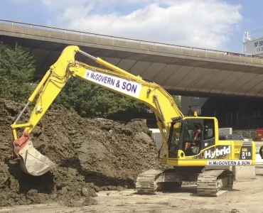 Komatsu HB215LC-1 hybrid excavator