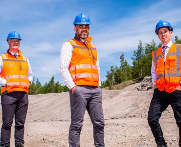 Left to right: Richard Dolman; Mike Henderson; and Matt Munro of AR Demolition 