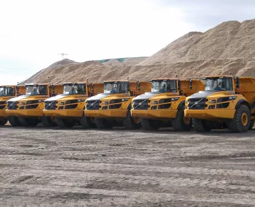 New Volvo ADTs for Stevens Equipment Rental 