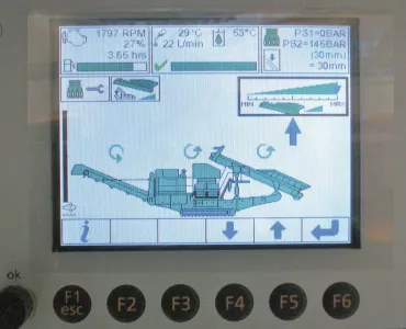 Powerscreen upgraded HMI interface