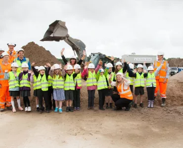 School visit to recycling facility