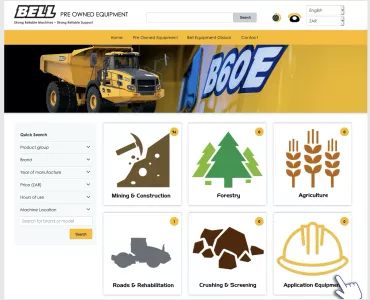 Bell pre-owned equipment website