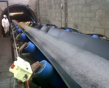 Conveyor fitted with Smiley Monroe's King Rollers