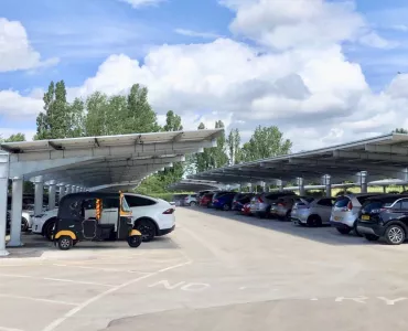 Solar car port array