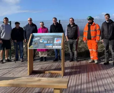 Viewing platform between Carnforth quarries