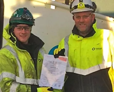 Richard Denman Jr receives NVQ diploma