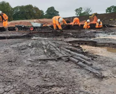 Prehistoric timber house remains