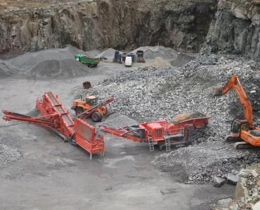 Terex Finlay J-1170 jaw crusher and 684 triple-deck screen