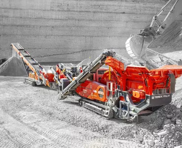 Terex Finlay I-120RS impact crusher and TF-75L low-level feeder