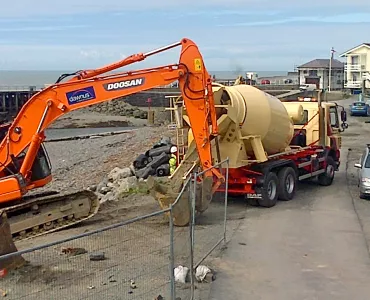 Tudor Griffiths supply concrete for storm repairs