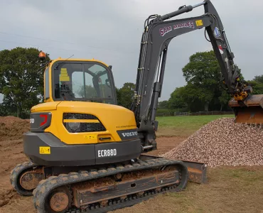 Volvo compact excavator