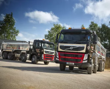 Volvo eight-wheel tipper trucks